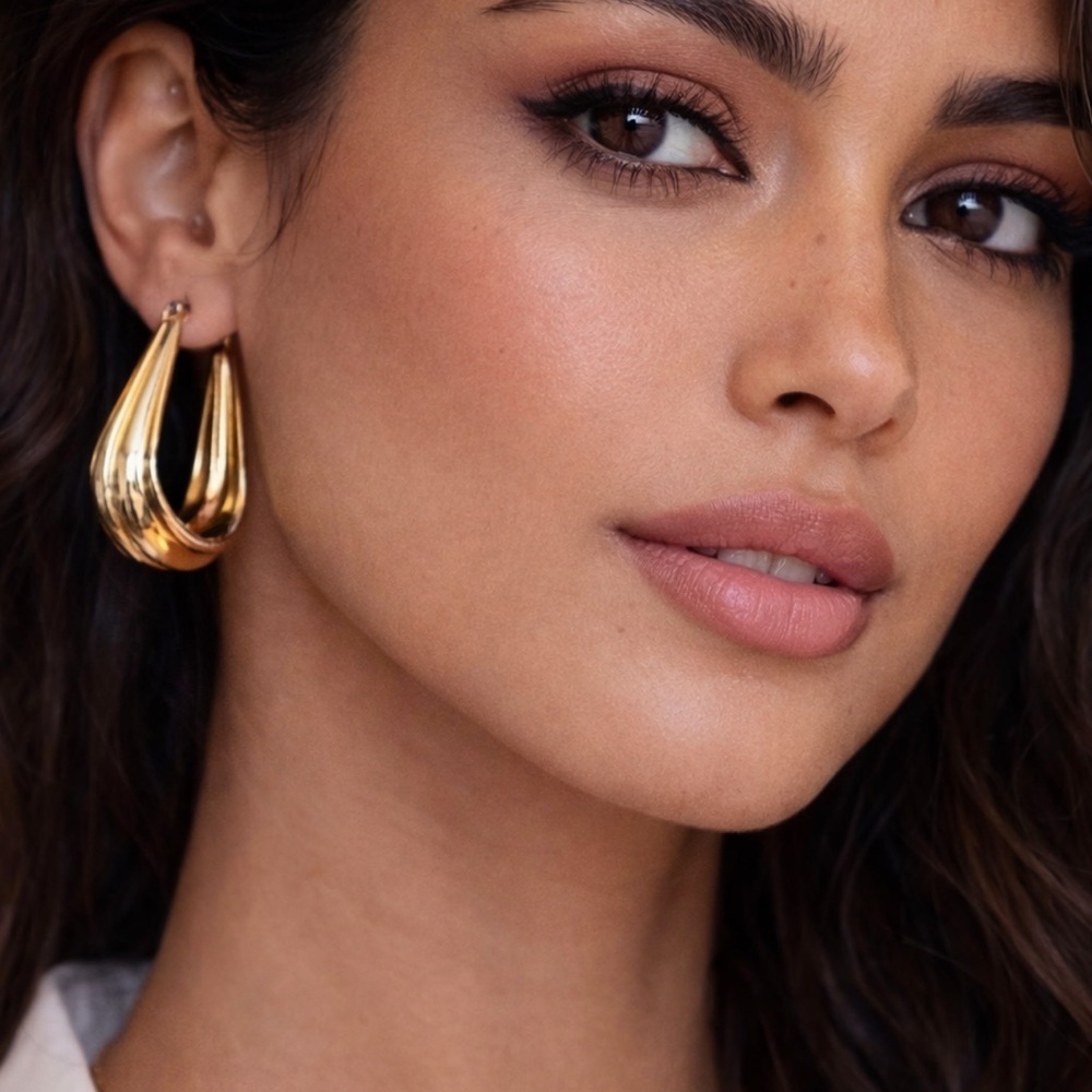 Steve Madden Gold Hoop Earrings